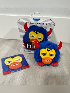 Furby Party Rockers Light Blue Electronic Toy in Original Box Hasbro